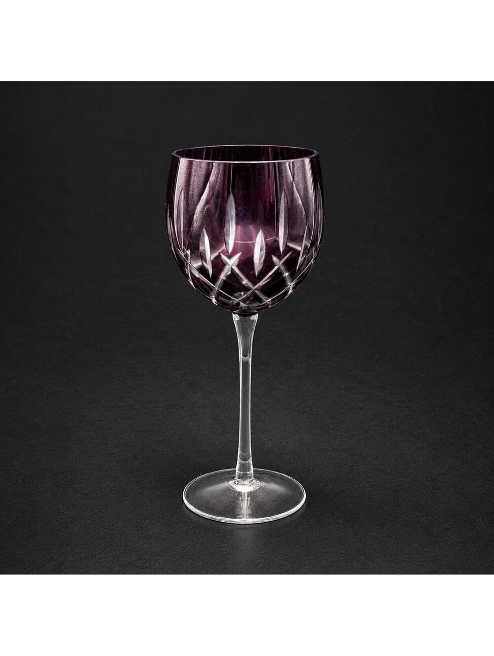 Vintage Gorham Lady Anne Amethyst Crystal Balloon Wine Glass 8.5" Purple